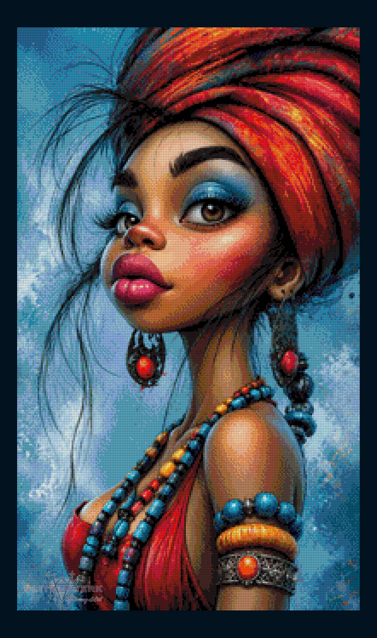 African Beauty by Kreativköter Mr. Clay 50x85cm 100 Farben