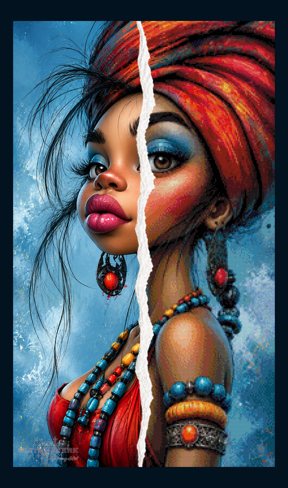African Beauty by Kreativköter Mr. Clay 50x85cm 100 Farben