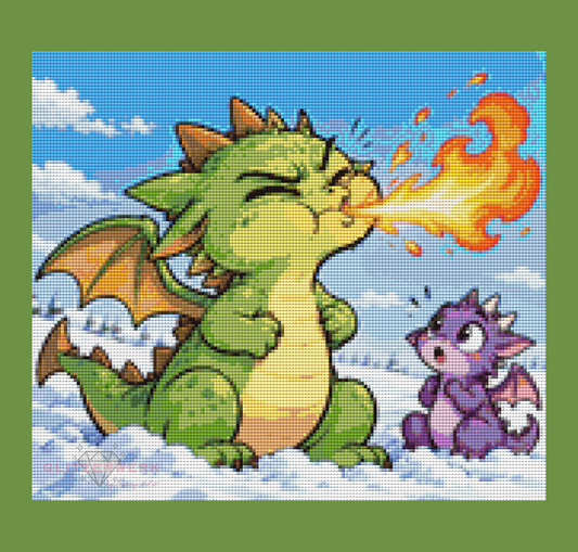 Feuerdrache by Tamina 40x35cm 74 Farben mit 8x Sonderfarben