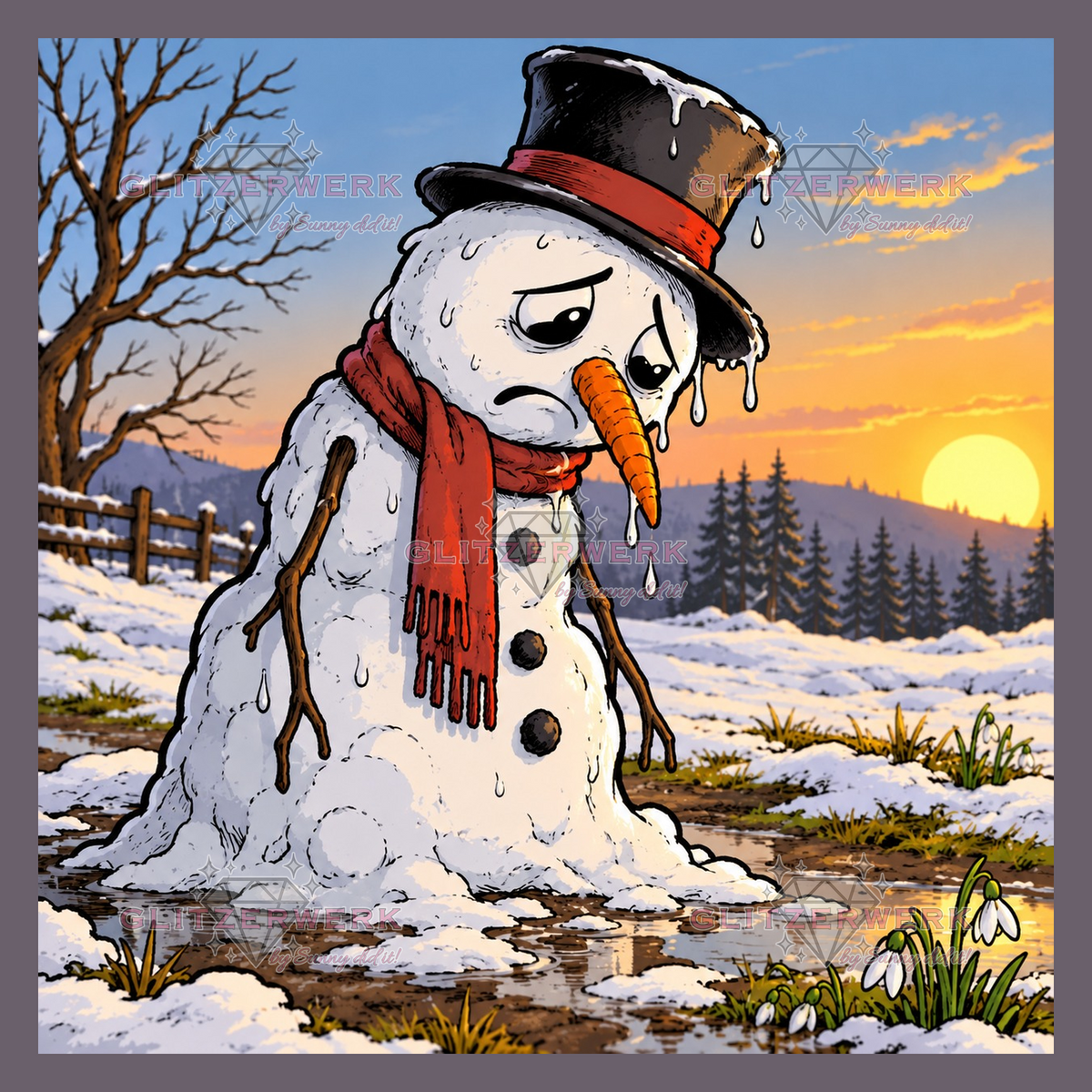 Winterende by Tamina 40x40cm 90 Farben mit 4x Sondersteinen