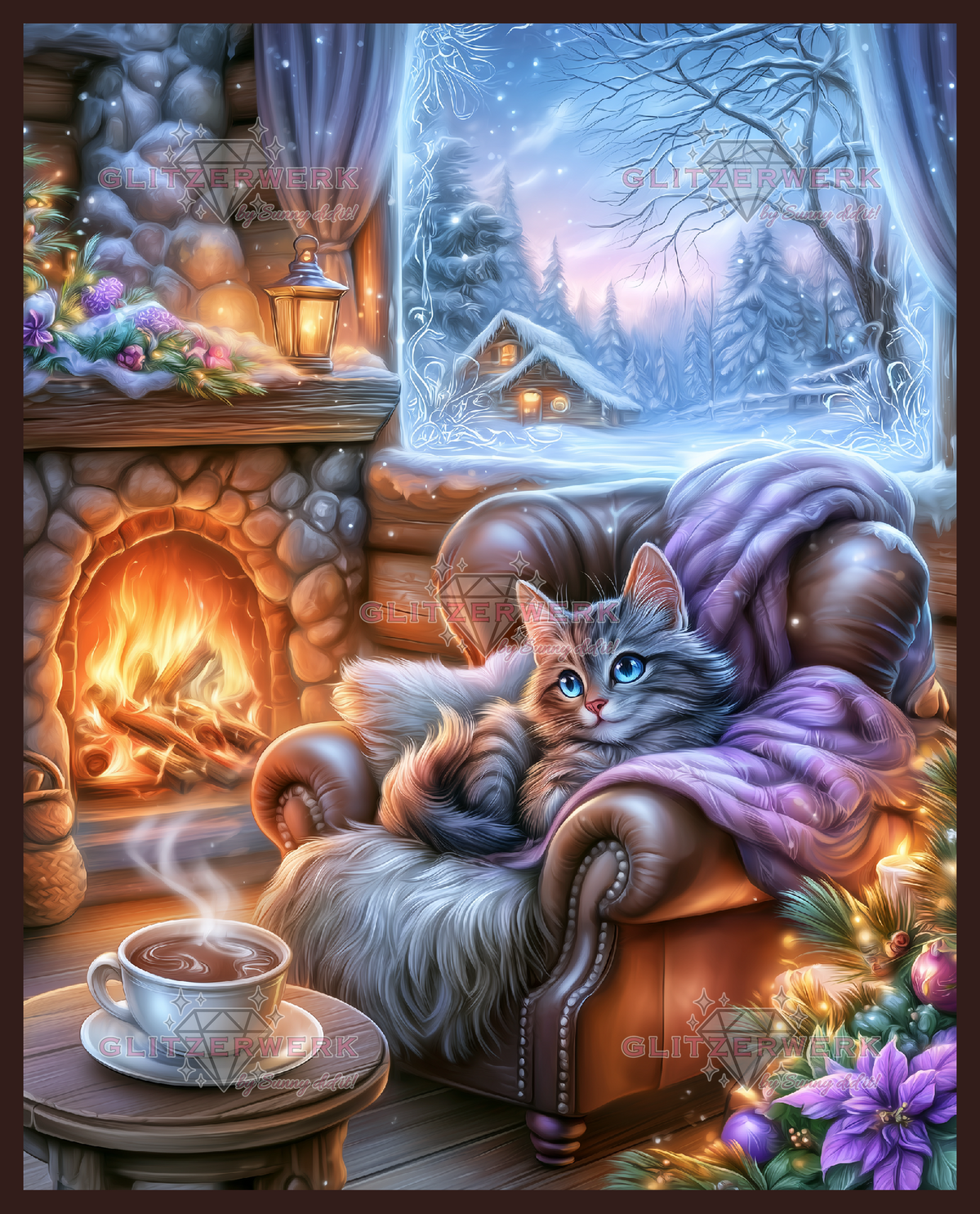 Cozy Cabin by Sunny did it! 60x75cm 100 Farben mit 10x Sondersteinen