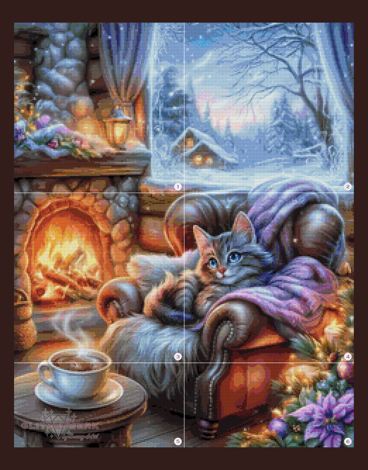 Cozy Cabin by Sunny did it! 60x75cm 100 Farben mit 10x Sondersteinen