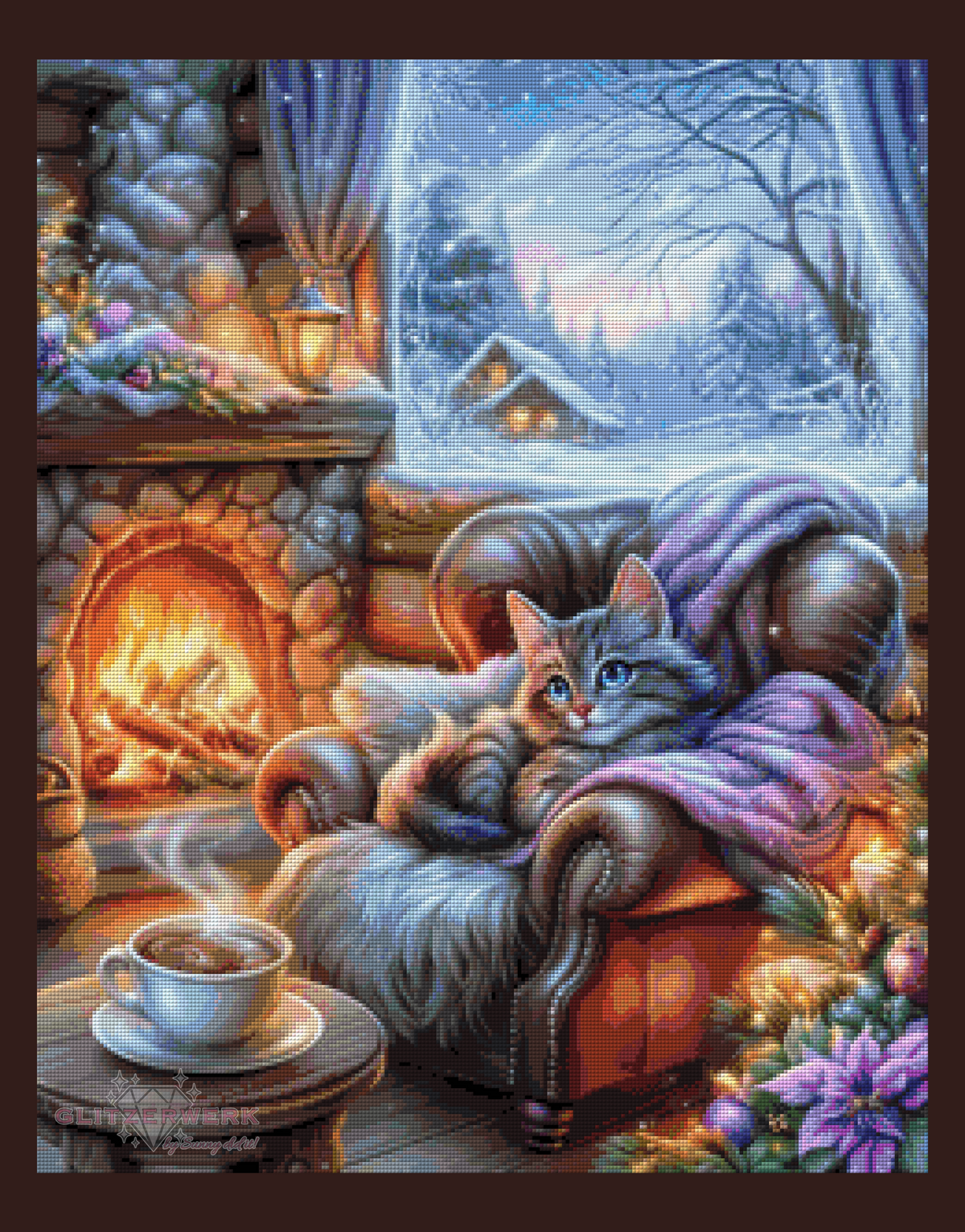 Cozy Cabin by Sunny did it! 60x75cm 100 Farben mit 10x Sondersteinen