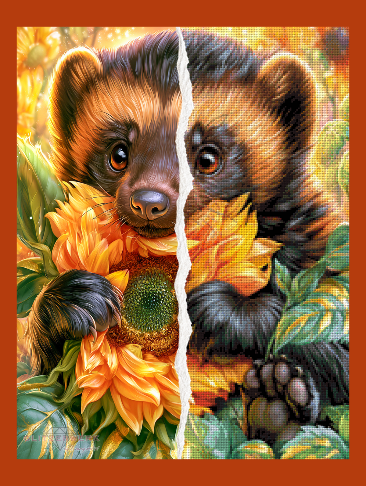 Sunflower Wolverine by Funkelreich 50x65cm 125 Farben