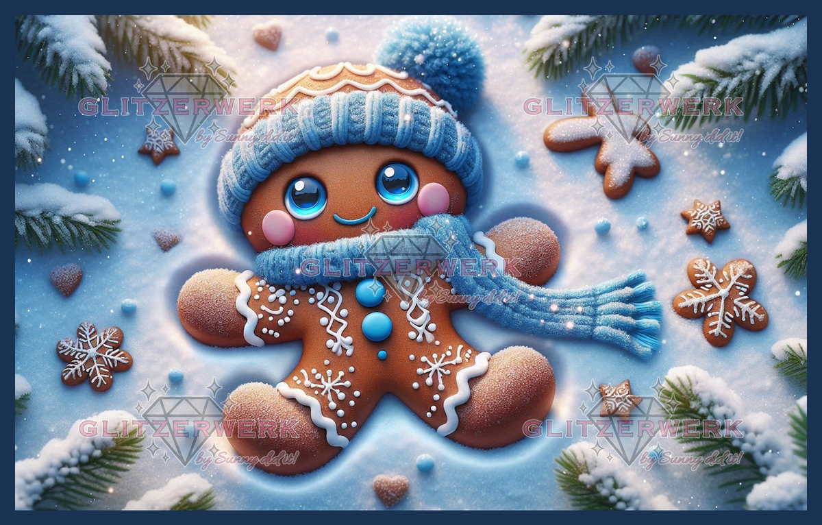 Schneeengelmann by Lexxy.ai 80x50cm 100 Farben