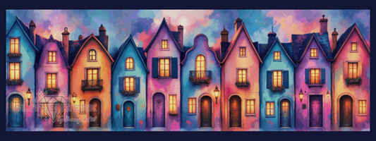 Neighbourhood by Tiki_DIAMONDS.ai 150x50cm 140 Farben