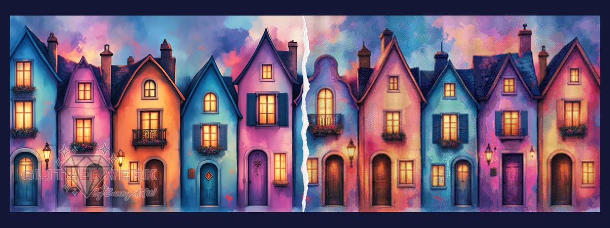 Neighbourhood by Tiki_DIAMONDS.ai 150x50cm 140 Farben