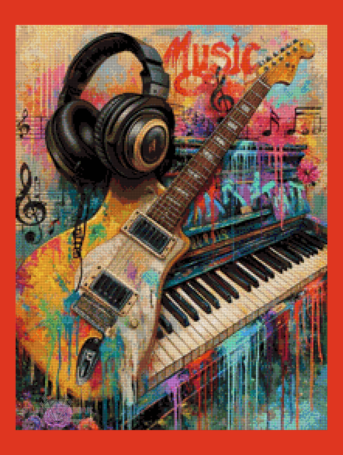 All about Music by Sweet_Loco_AI 50x65cm 110 Farben