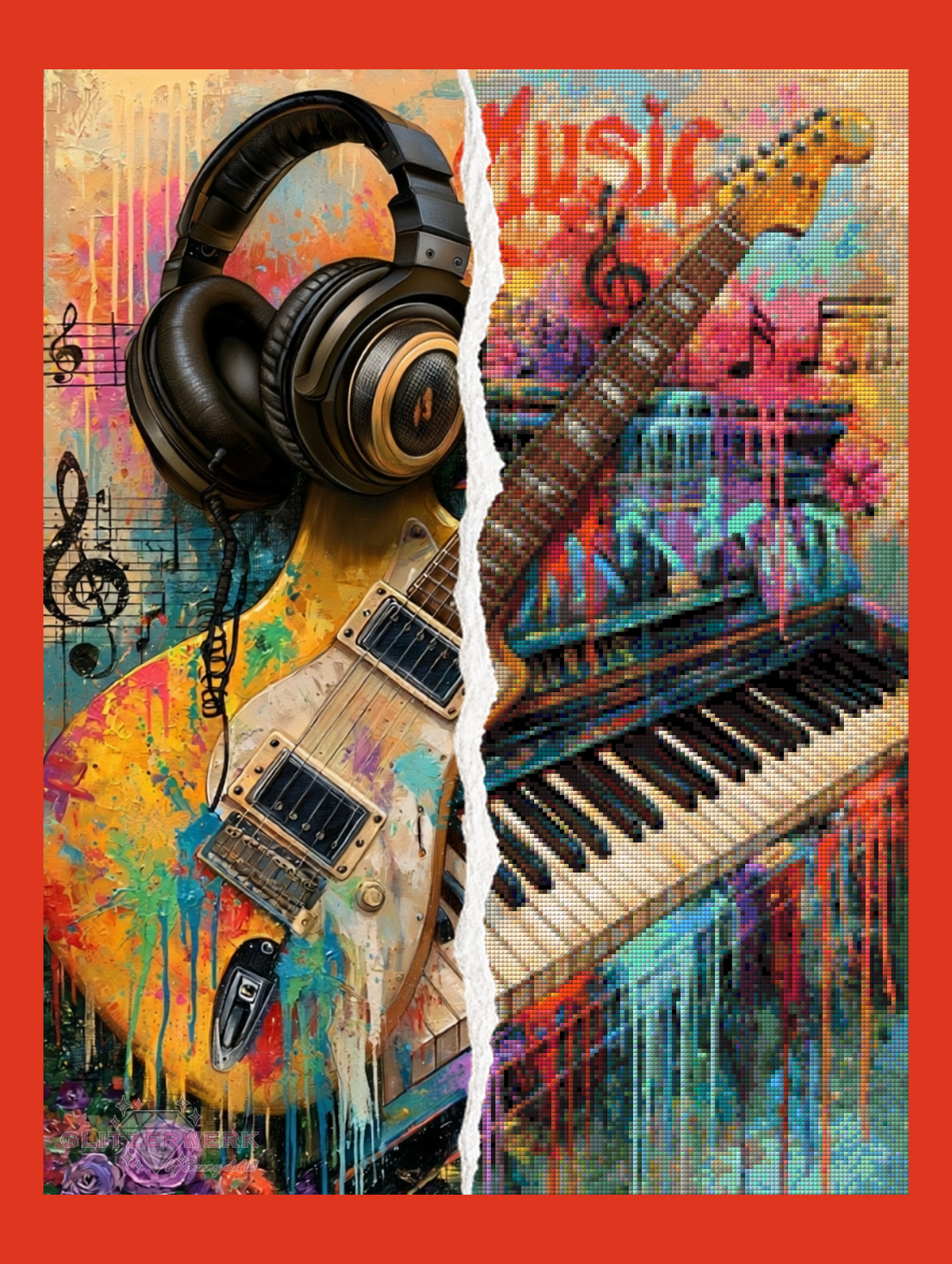 All about Music by Sweet_Loco_AI 50x65cm 110 Farben