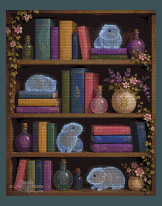 Geistermeerschweinchen-Regal by Tiki_DIAMONDS.ai 60x75cm 90 Farben