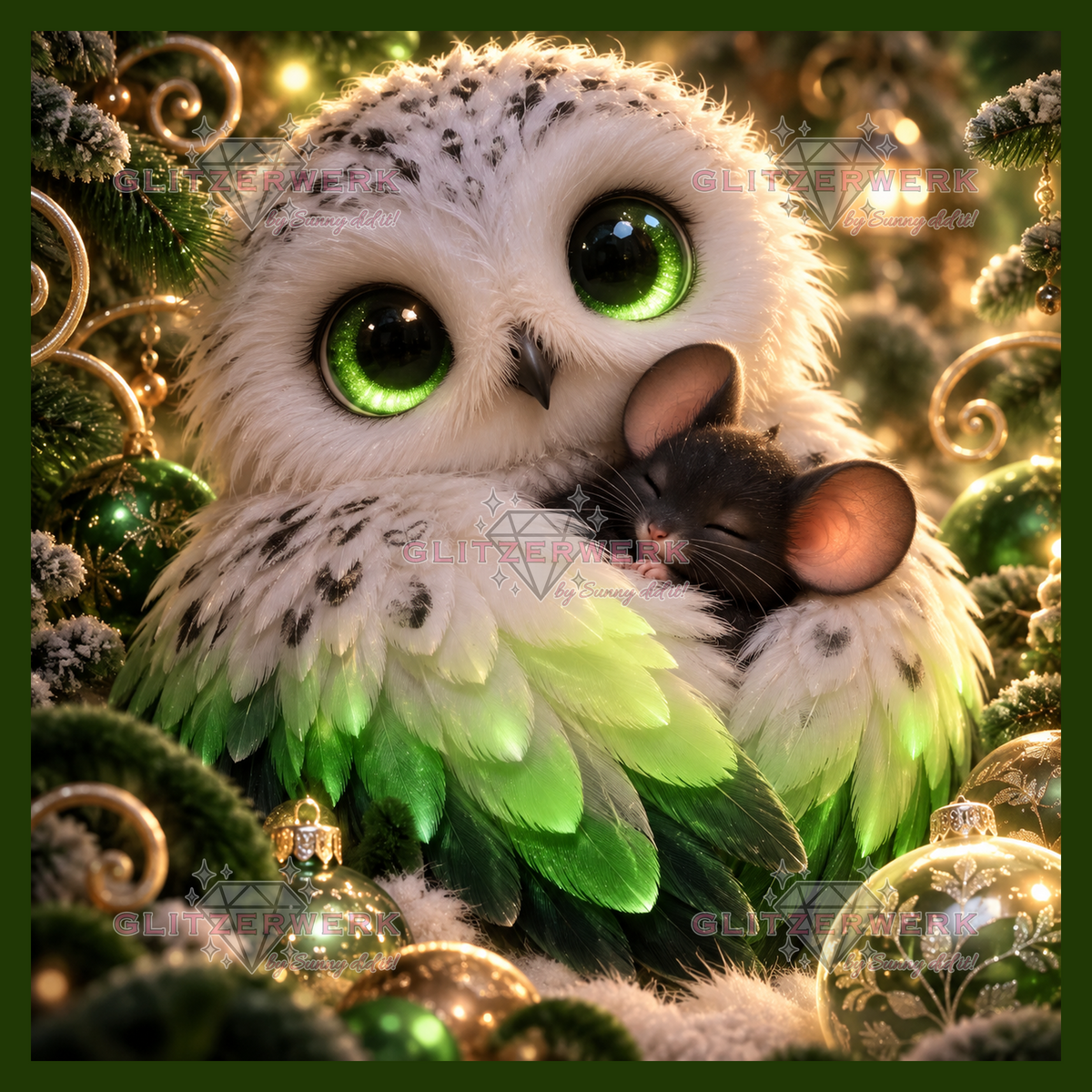 Little Christmas Friends by nerdylovelythings 50x50cm 90 Farben