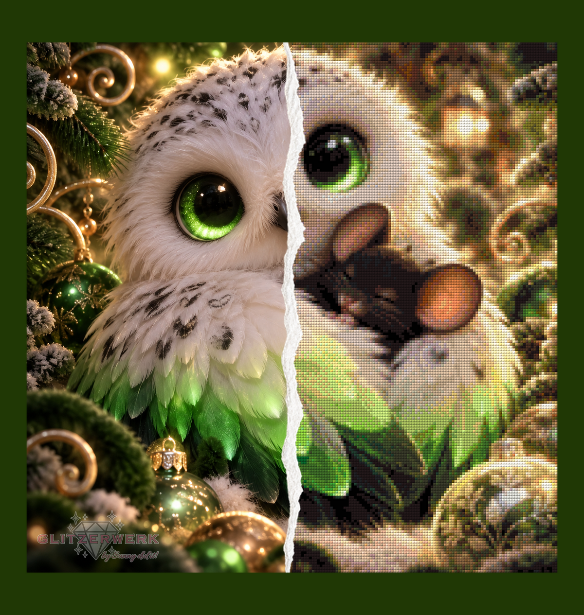 Little Christmas Friends by nerdylovelythings 50x50cm 90 Farben