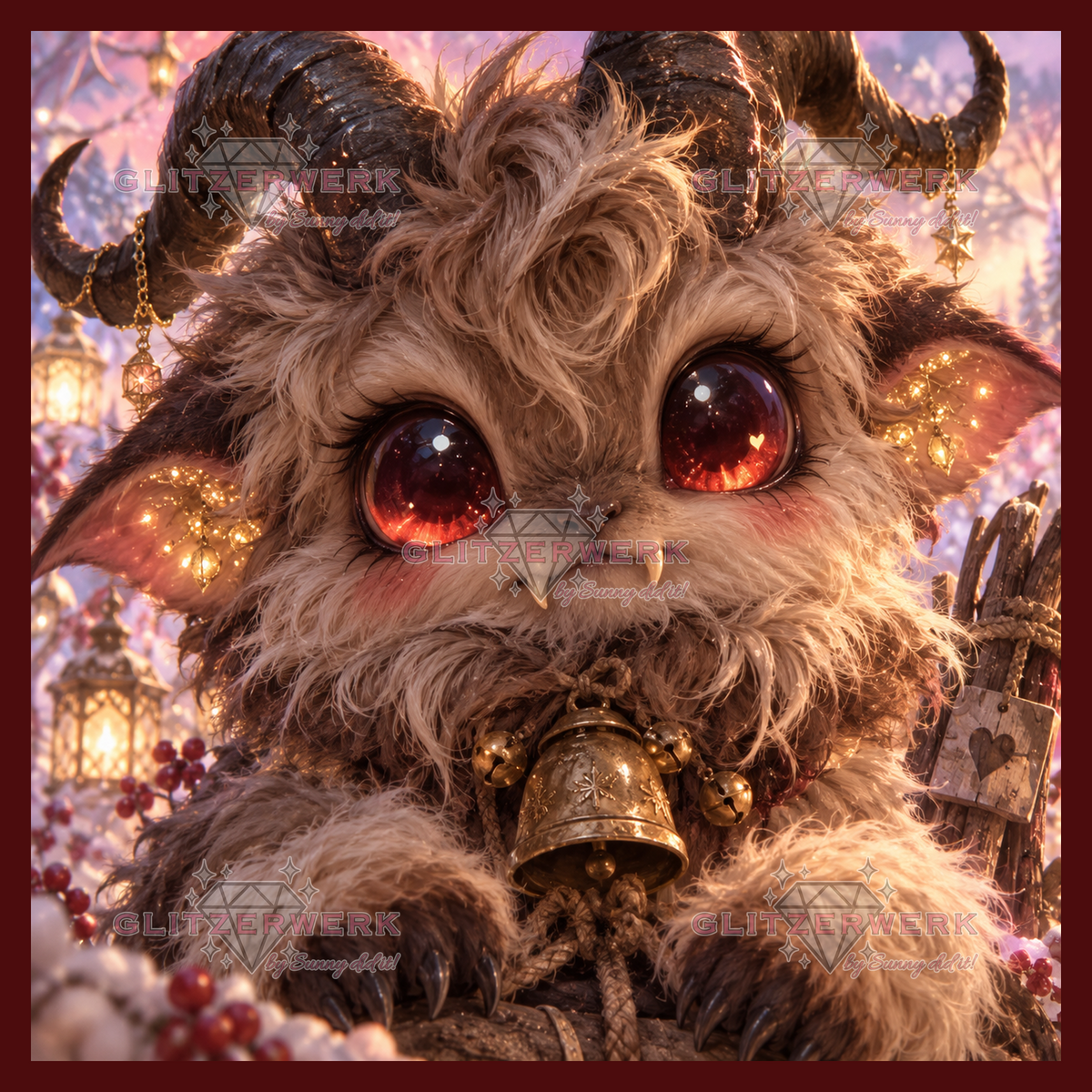 Little Christmas Goblin by nerdylovelythings 50x50cm 90 Farben