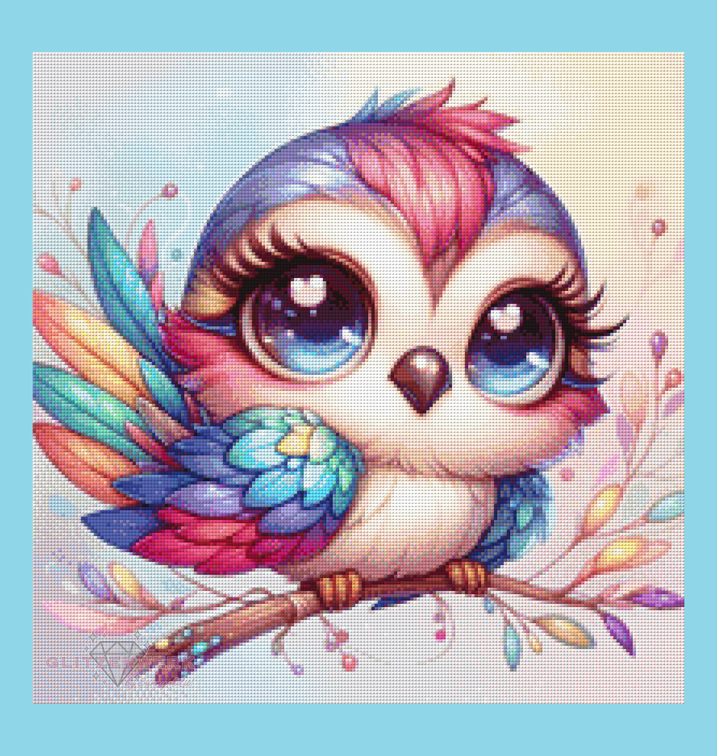 Funkelfeder by Silvia-ki 50x50cm 100 Farben