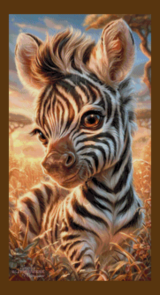Zebrababy by Sandrietta_ai 40x75cm 110 Farben