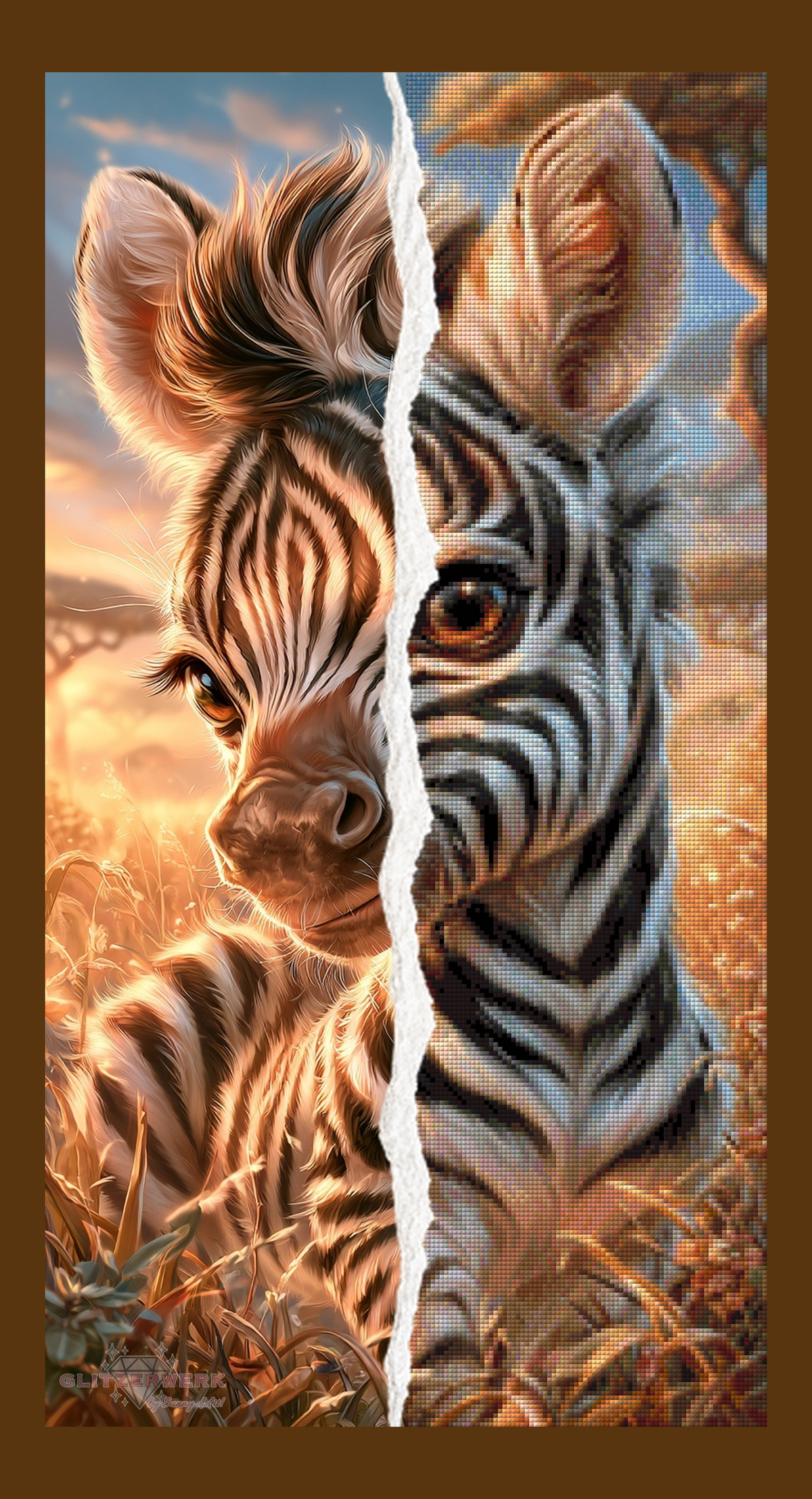Zebrababy by Sandrietta_ai 40x75cm 110 Farben