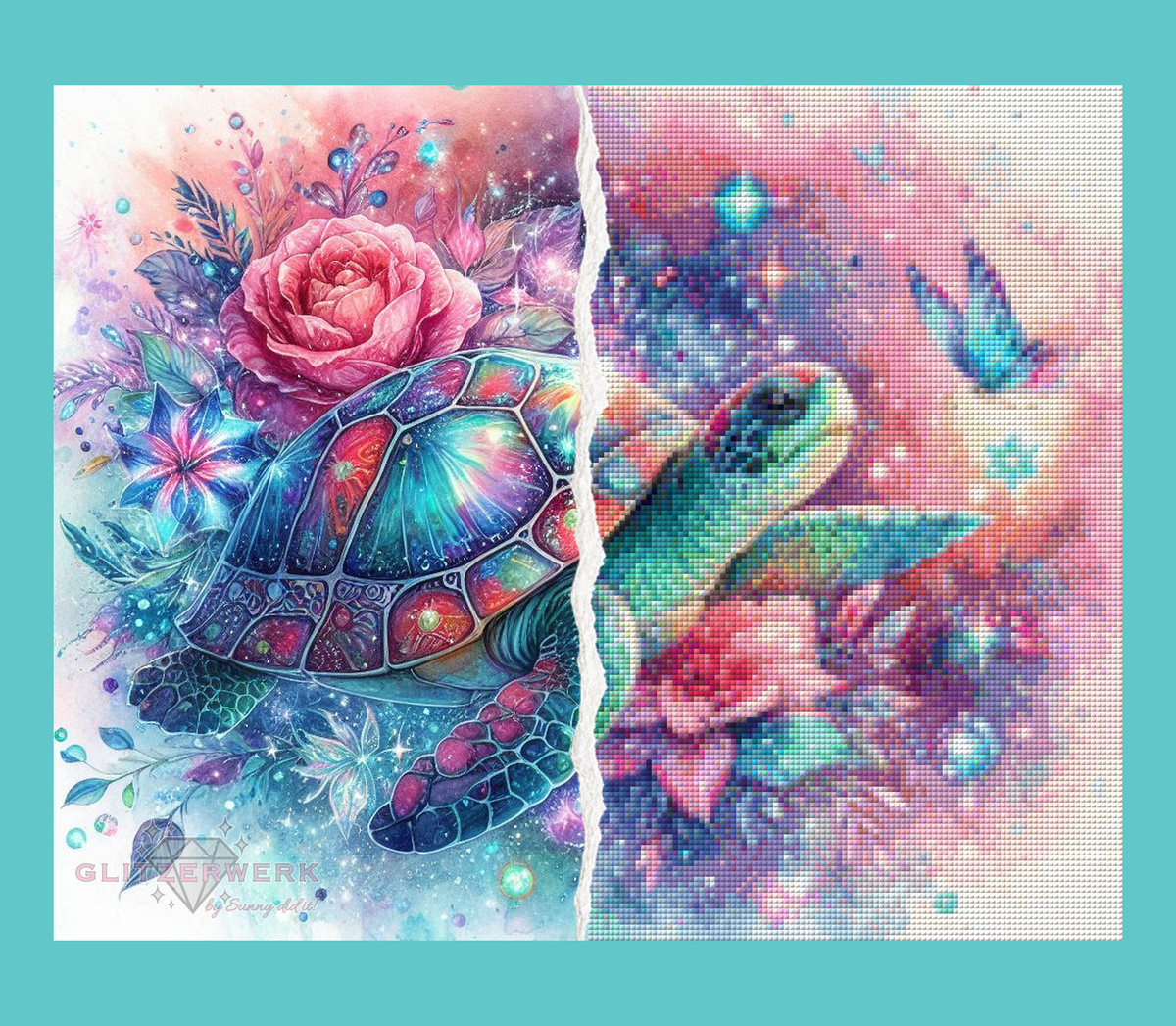 Rose Shell by Sandra's KI Designs 50x40cm 100 Farben