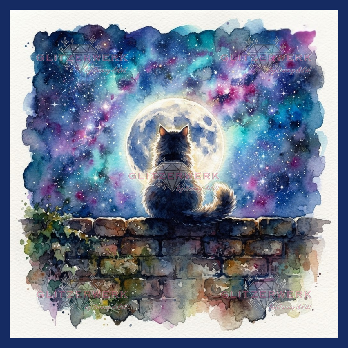 Farbenspiel der Nacht by MbS-Ai 50x50cm 100 Farben