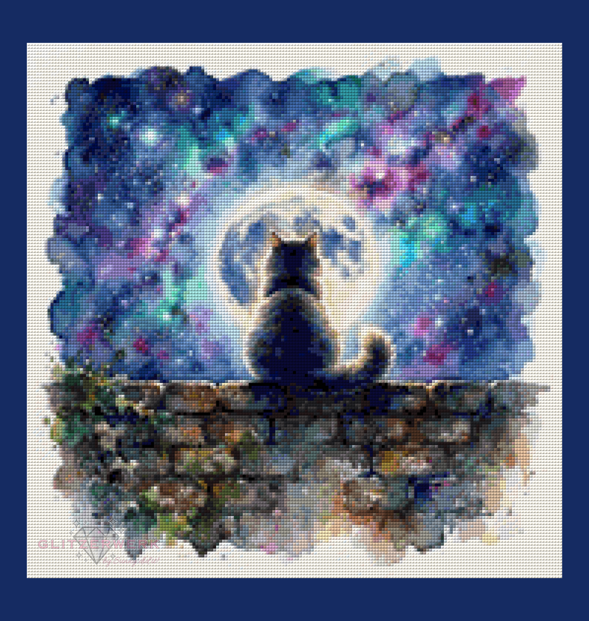 Farbenspiel der Nacht by MbS-Ai 50x50cm 100 Farben