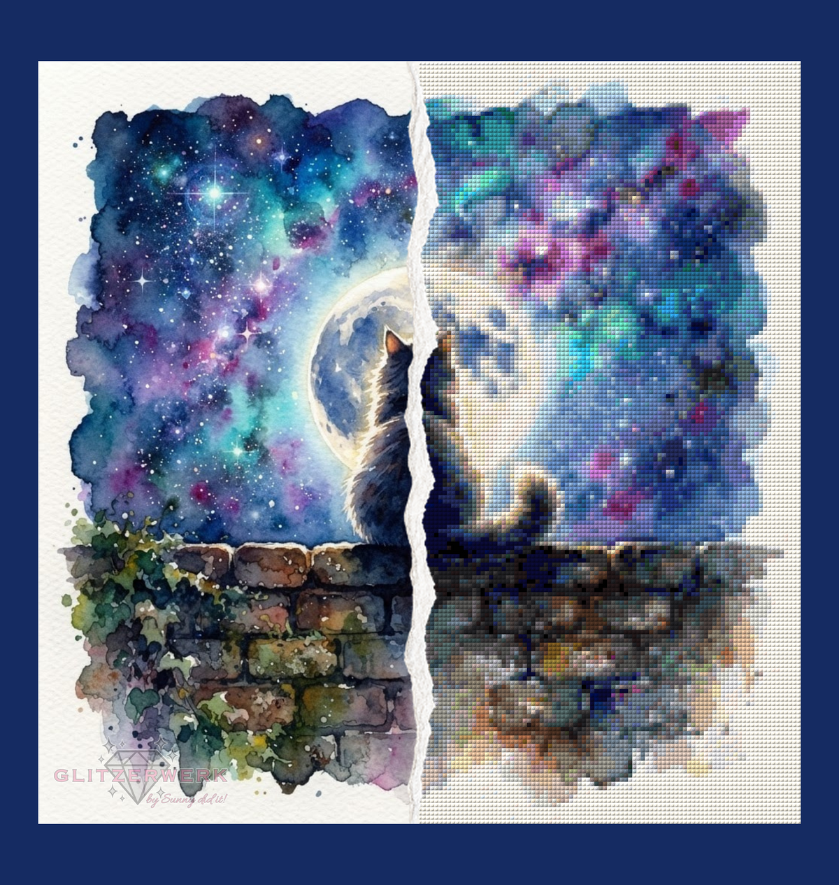 Farbenspiel der Nacht by MbS-Ai 50x50cm 100 Farben