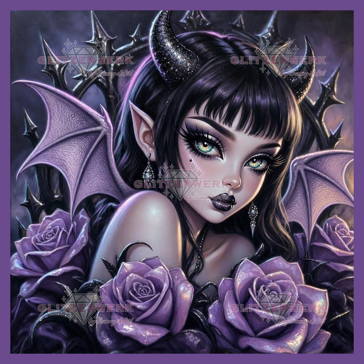 Shadow Rose by Teddy's Kreativchaos 50x50cm 80 Farben
