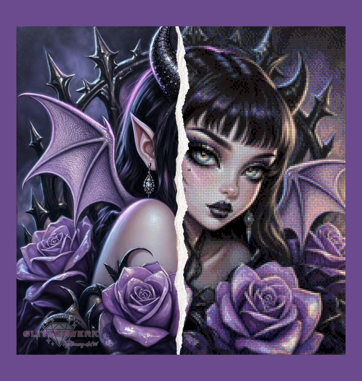 Shadow Rose by Teddy's Kreativchaos 50x50cm 80 Farben