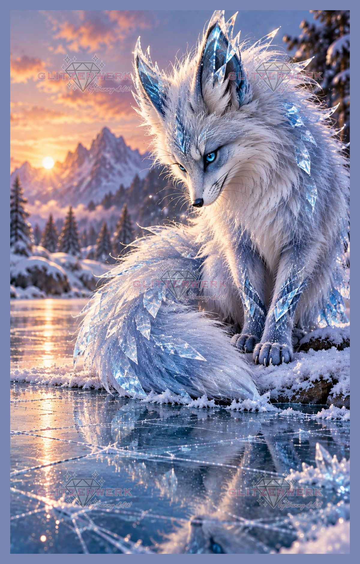 Eisfuchs by Tamina 50x80cm 120 Farben mit 4x Sonderfarben