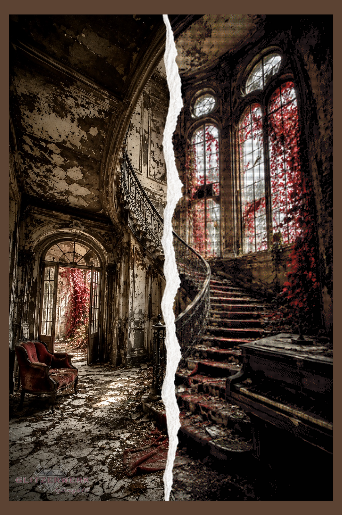 Das vergessene Herrenhaus by CaroFelicia 90x135cm 130 Farben