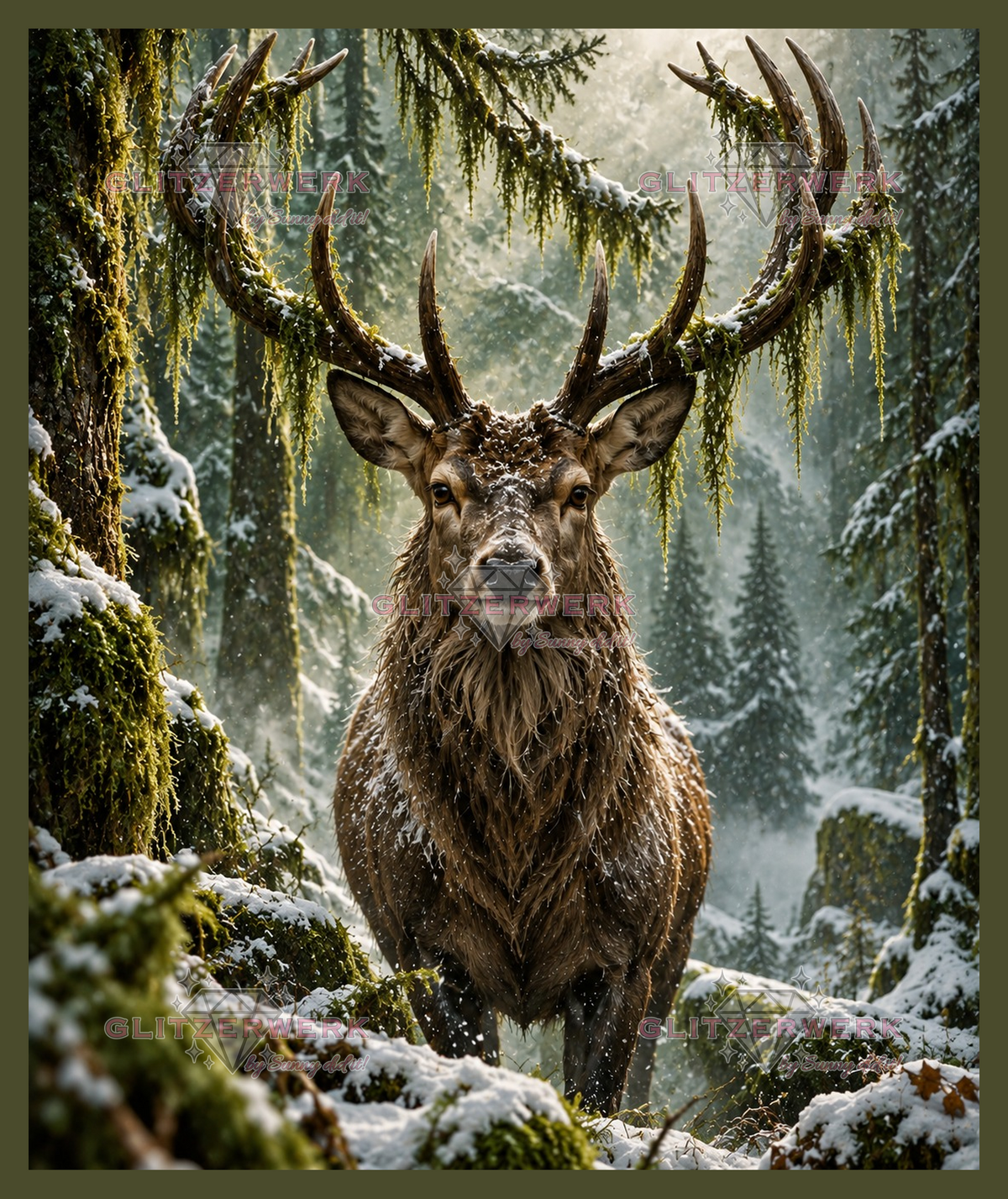 Hirsch by Tamina 50x60cm 95 Farben