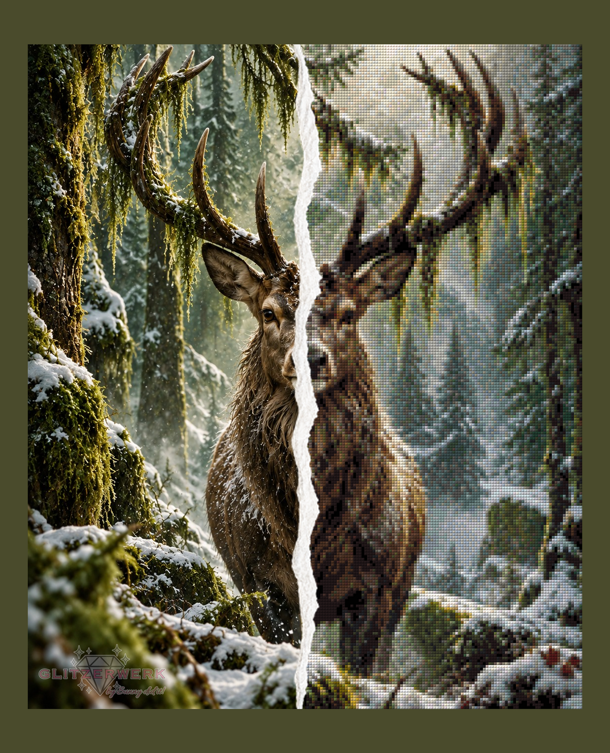 Hirsch by Tamina 50x60cm 95 Farben
