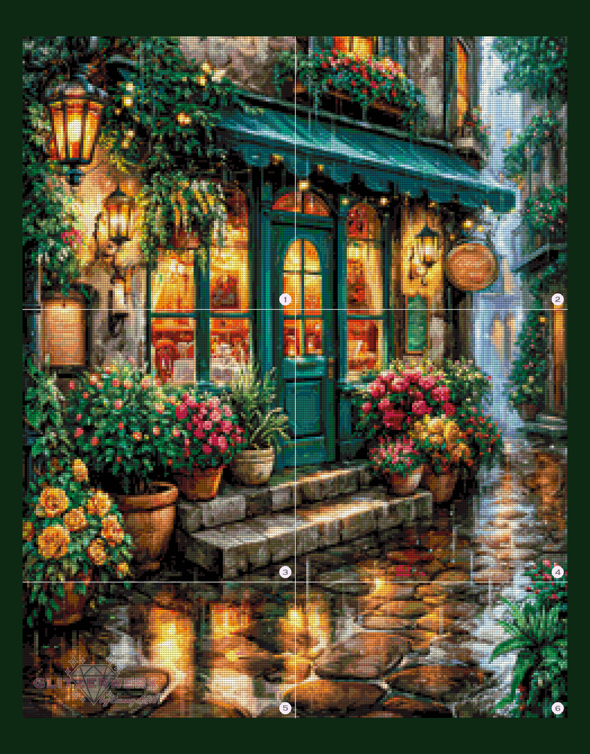 Gemütliche Gasse by Funkelreich 60x75cm 105 Farben