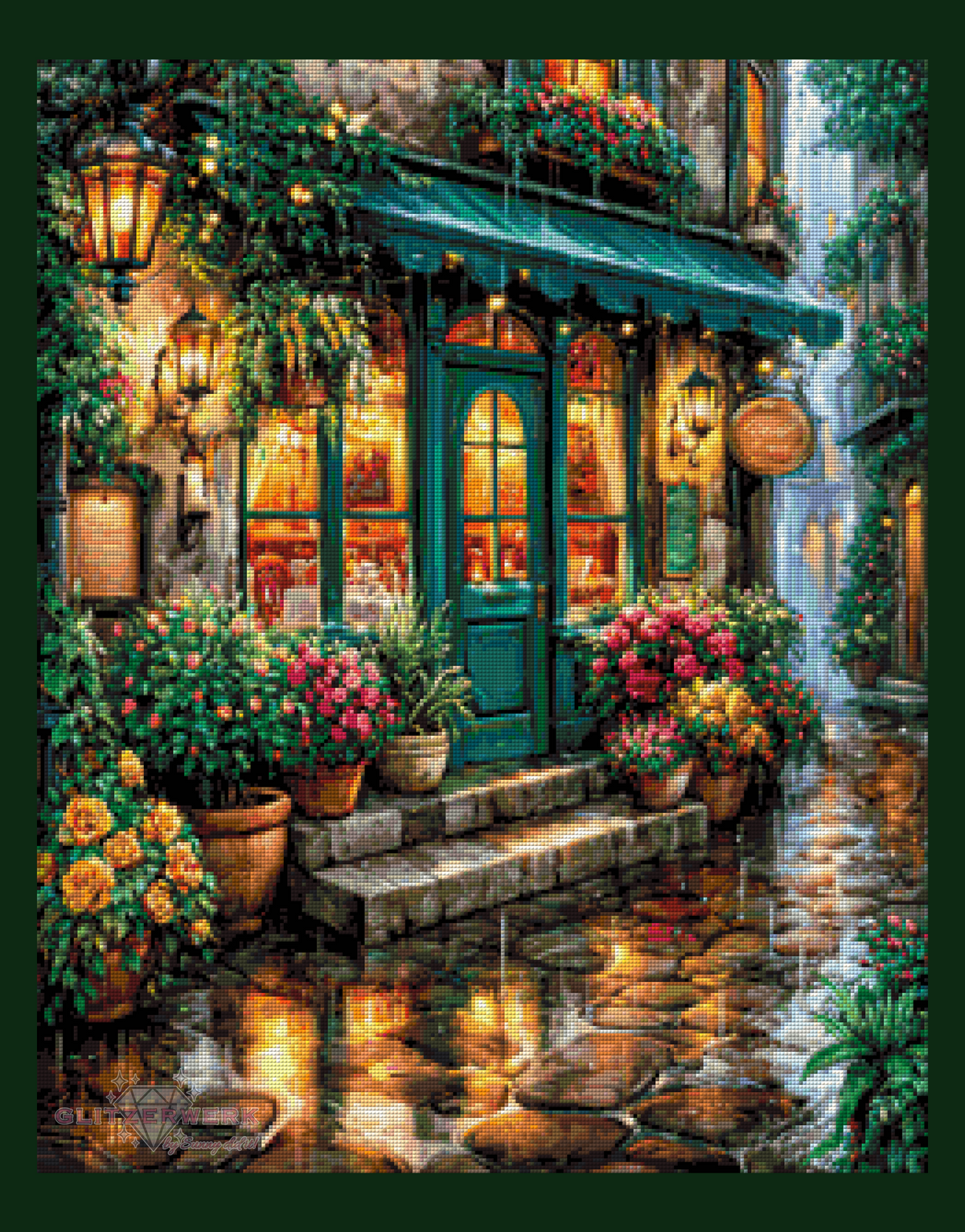 Gemütliche Gasse by Funkelreich 60x75cm 105 Farben