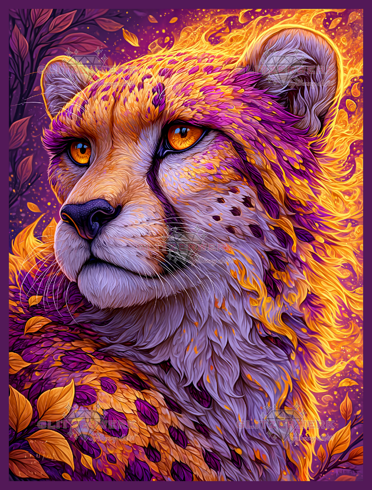 Flammenfell by Funkelreich 60x80cm 100 Farben