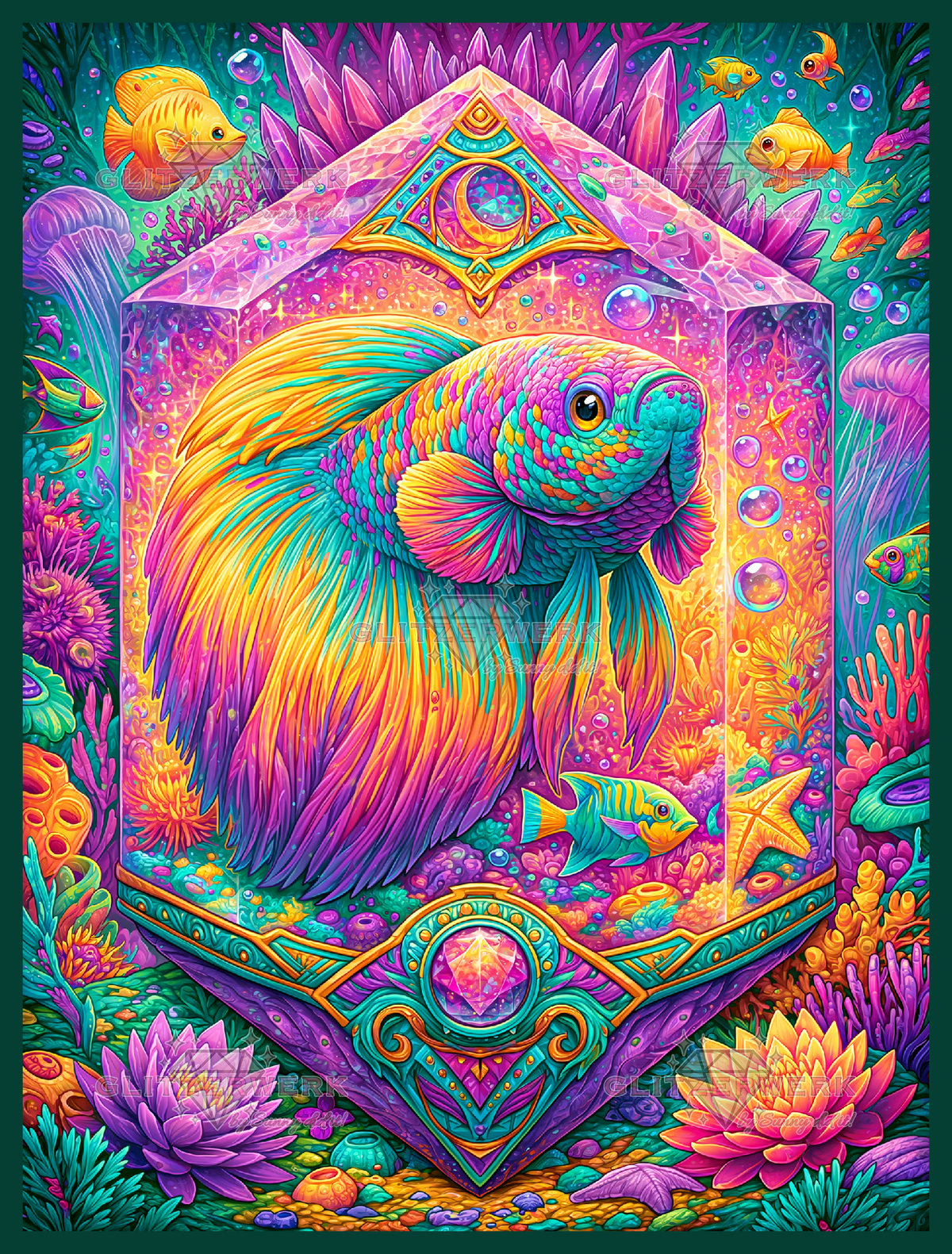 Kristallfisch by Funkelreich 60x80cm 125 Farben