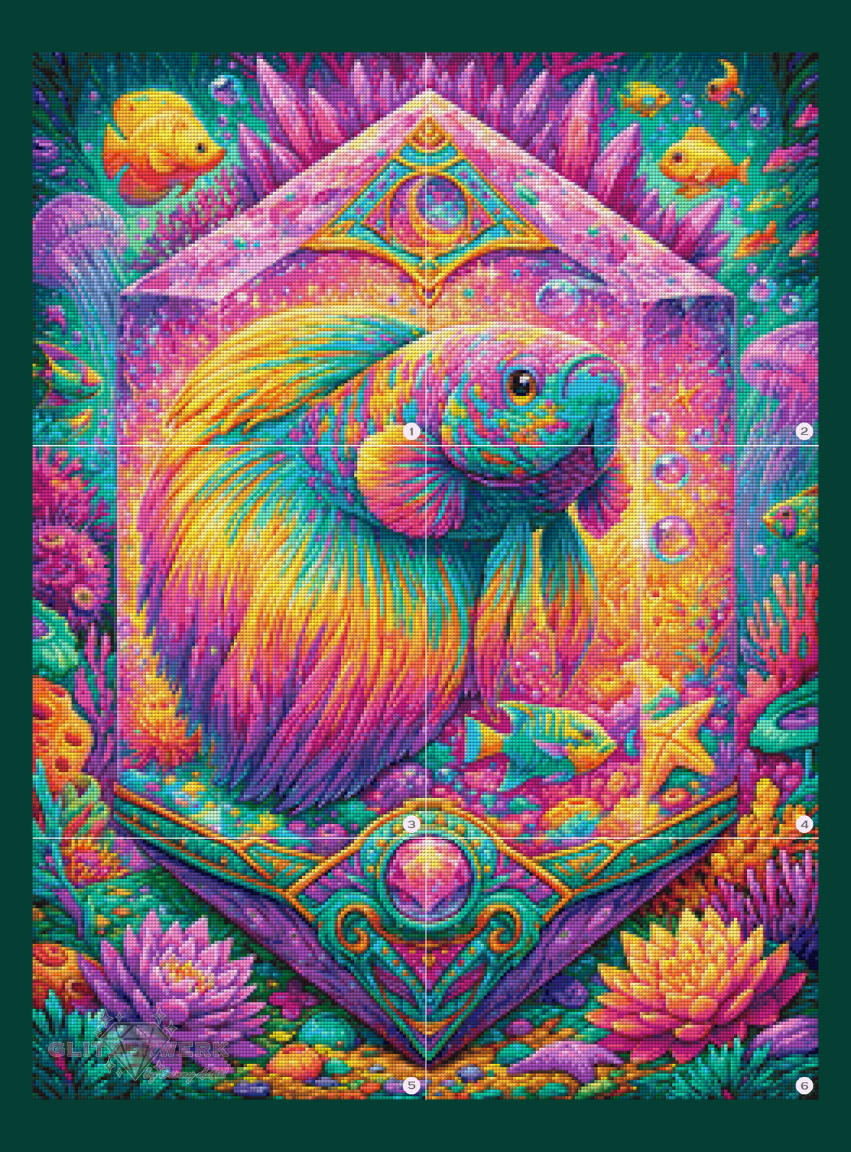 Kristallfisch by Funkelreich 60x80cm 125 Farben