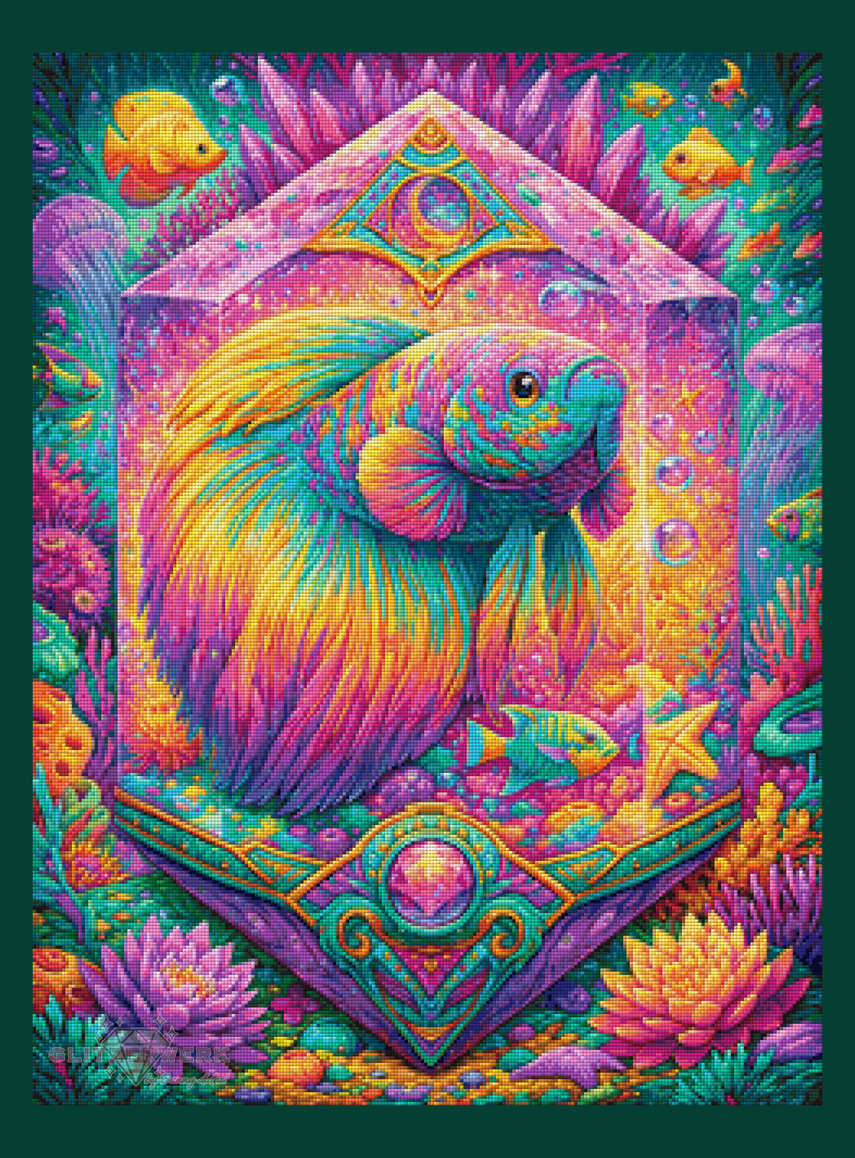 Kristallfisch by Funkelreich 60x80cm 125 Farben