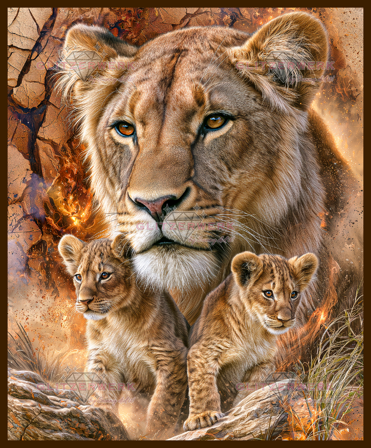 Unter Mamas Blick by Funkelreich 70x85cm 105 Farben
