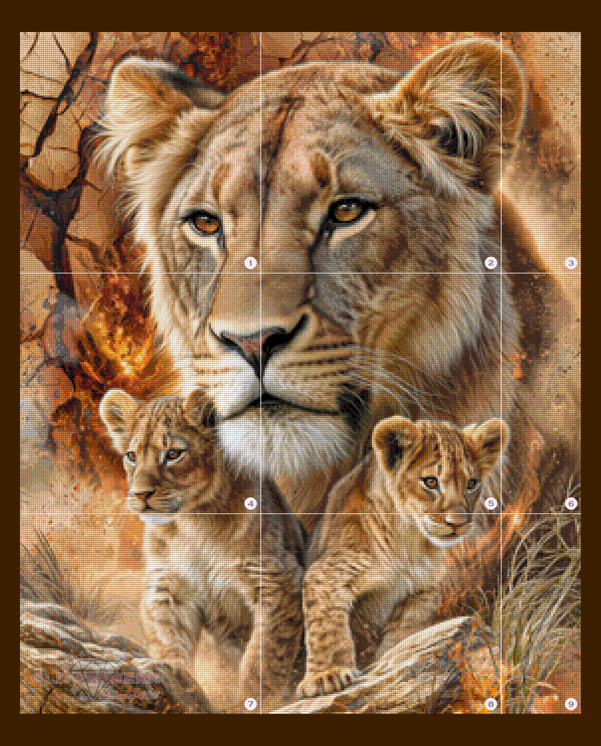 Unter Mamas Blick by Funkelreich 70x85cm 105 Farben