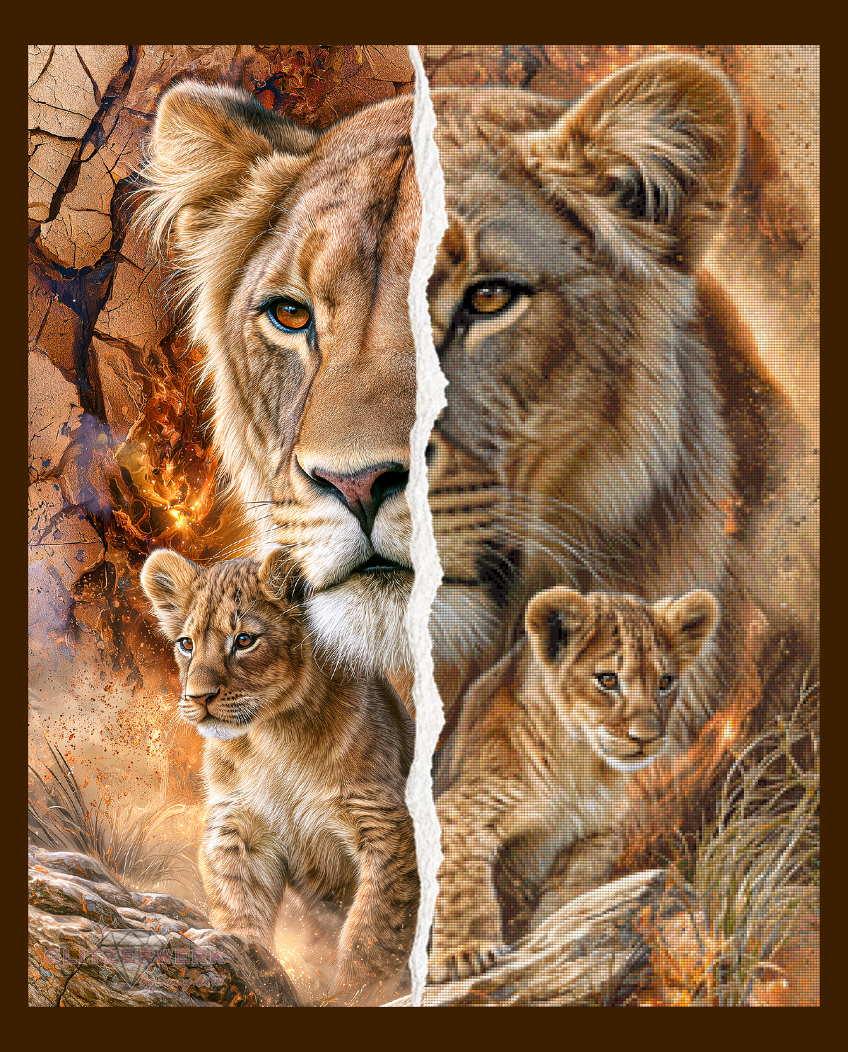 Unter Mamas Blick by Funkelreich 70x85cm 105 Farben