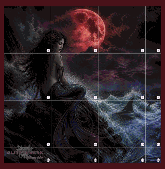 Song of the red Moon by MbS-Ai 100x100cm 80 Farben