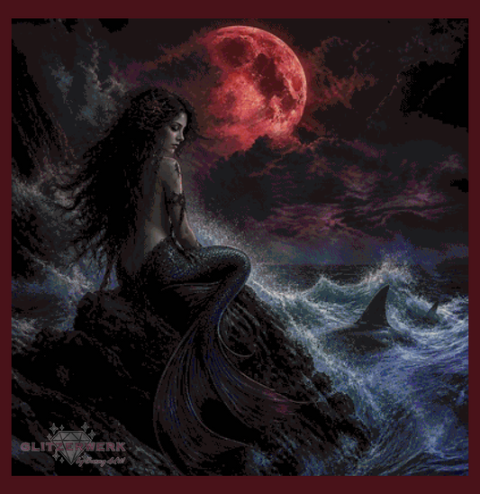 Song of the red Moon by MbS-Ai 100x100cm 80 Farben