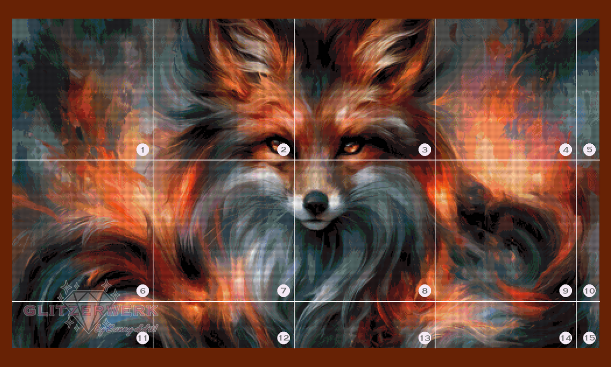 Mega Fire Fox by Sunny did it! 125x70cm 110 Farben