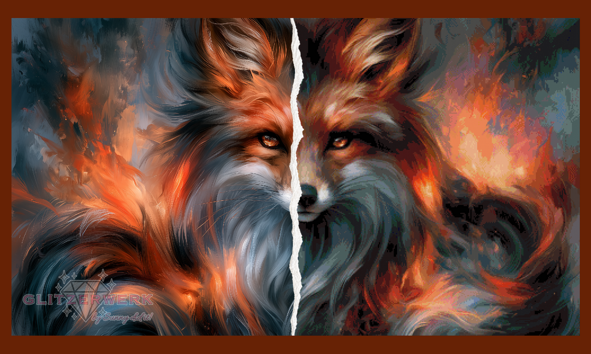 Mega Fire Fox by Sunny did it! 125x70cm 110 Farben