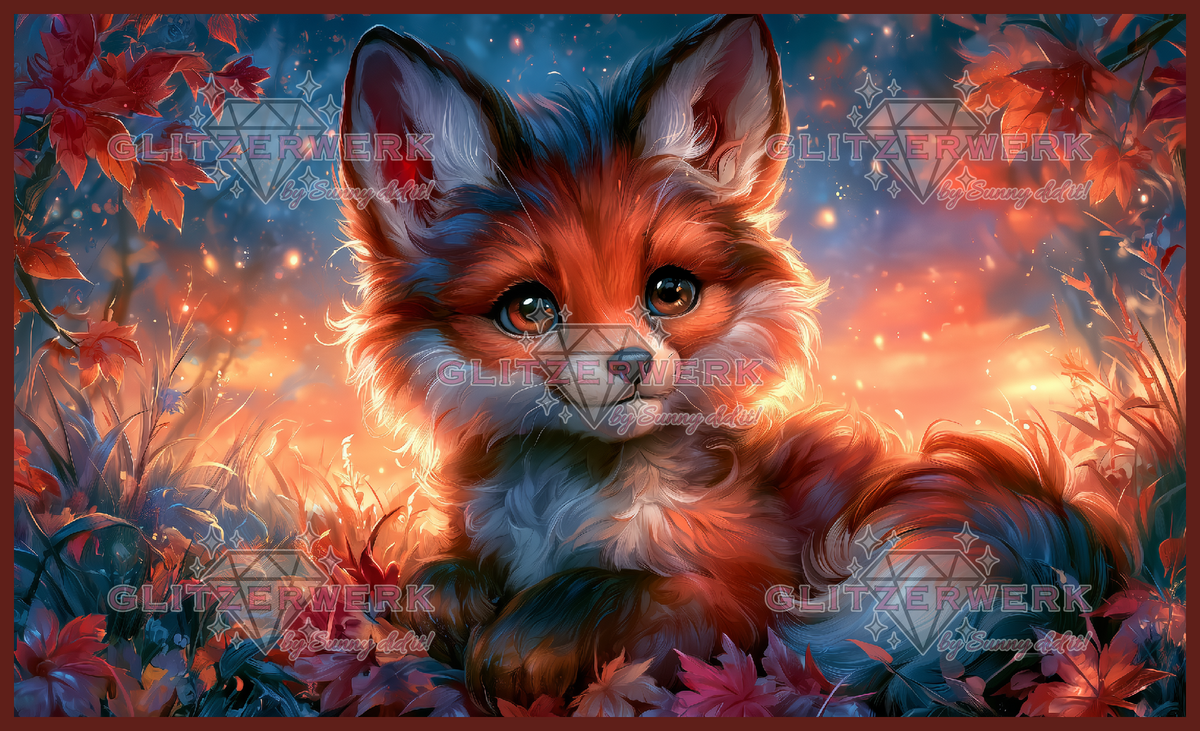 Mega Cute Fox by Sunny did it! 125x75cm 125 Farben