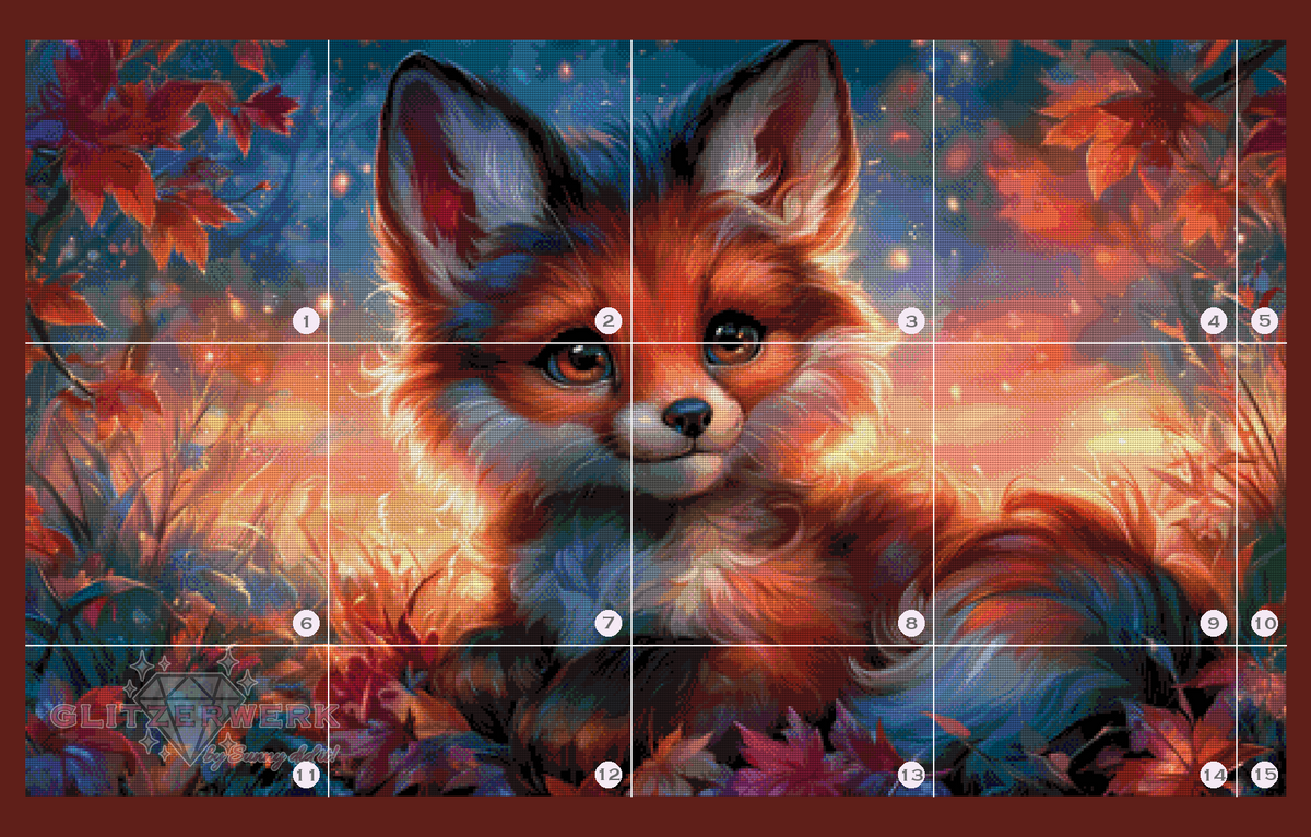 Mega Cute Fox by Sunny did it! 125x75cm 125 Farben