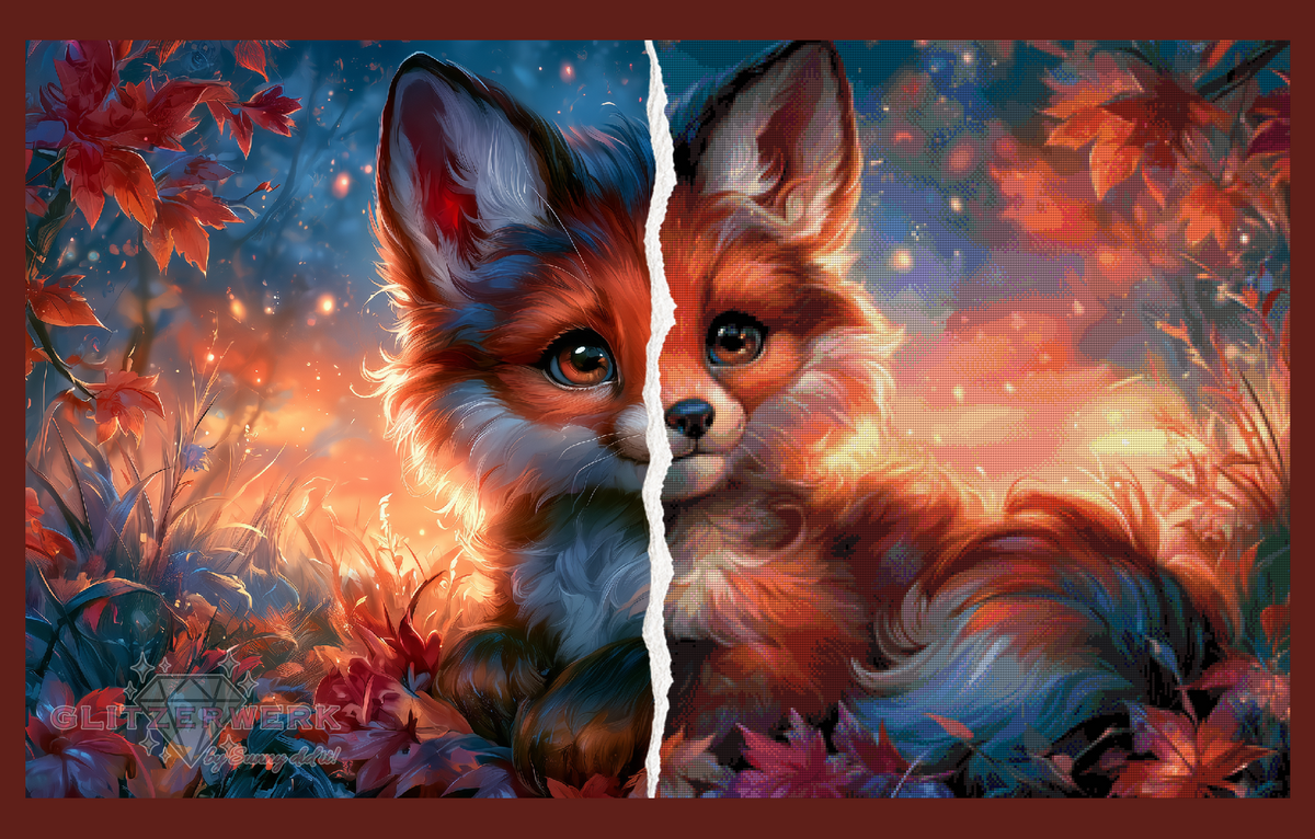 Mega Cute Fox by Sunny did it! 125x75cm 125 Farben