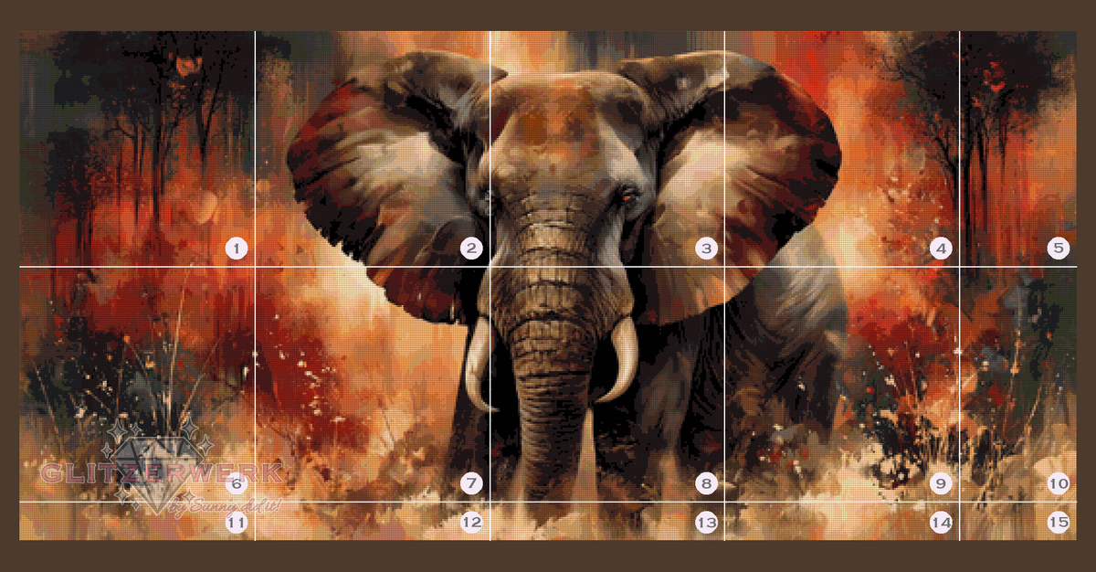 Mega Elephant by Sunny did it! 135x65cm 90 Farben