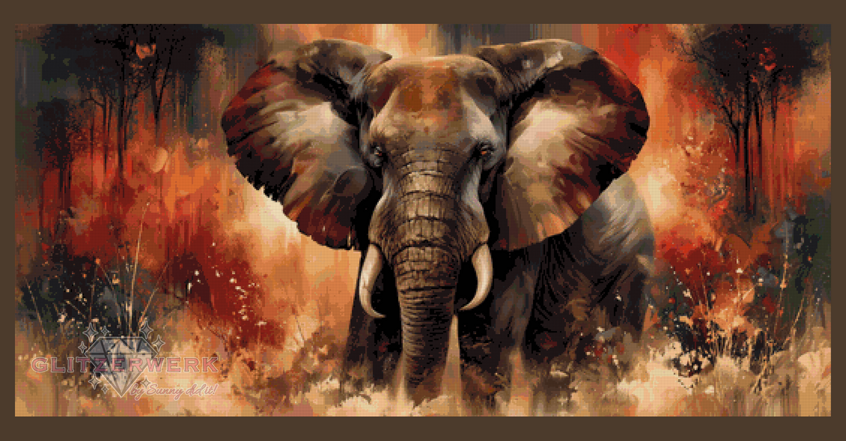 Mega Elephant by Sunny did it! 135x65cm 90 Farben