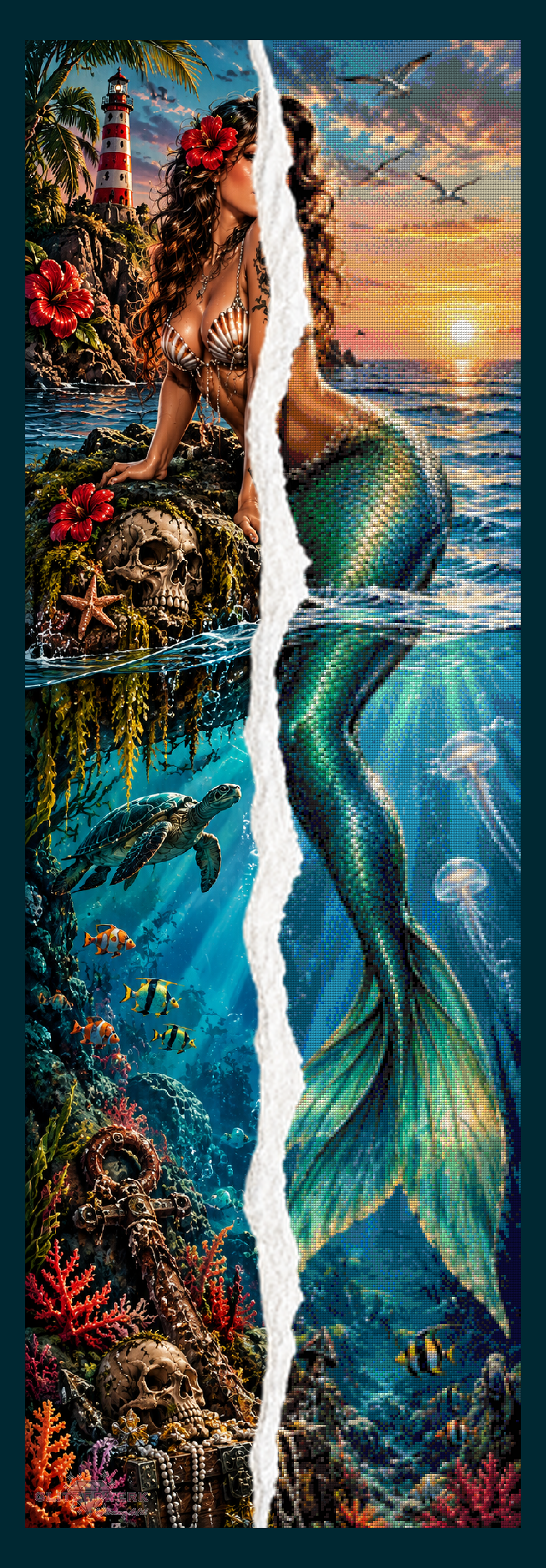 Ocean Dreams by Glitzerzwerk 50x150cm 140 Farben