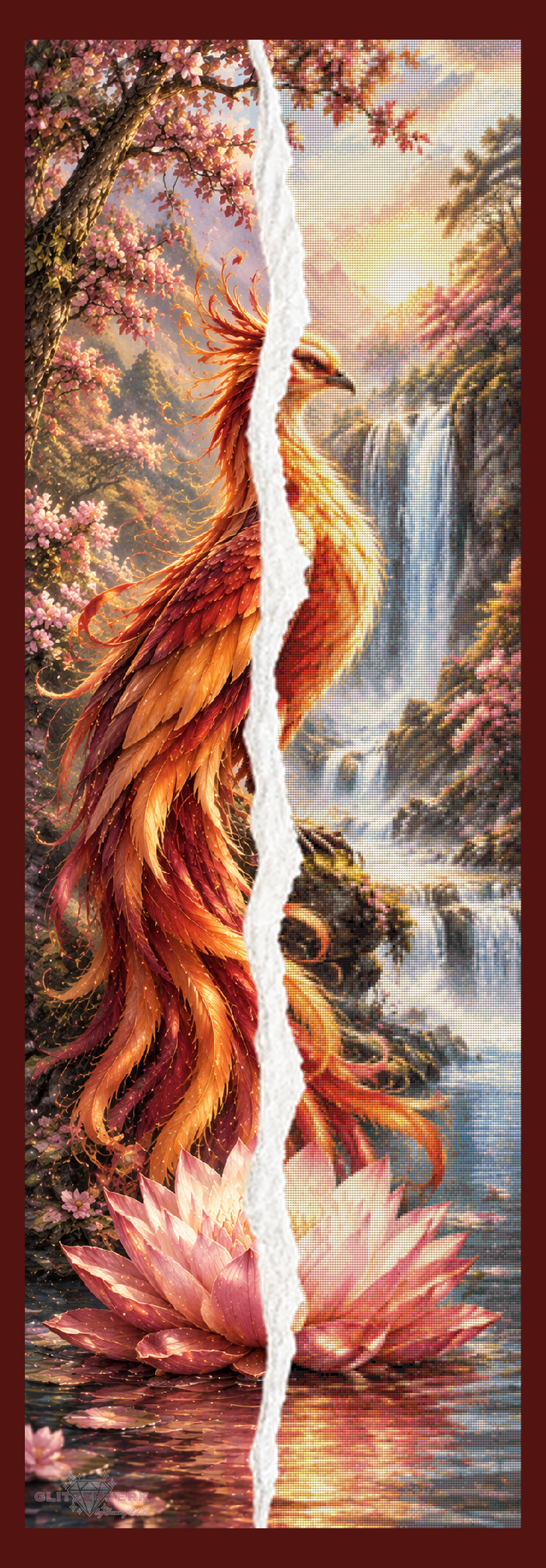 Quell der Wiedergeburt by Kaira AI Art 50x150cm 140 Farben